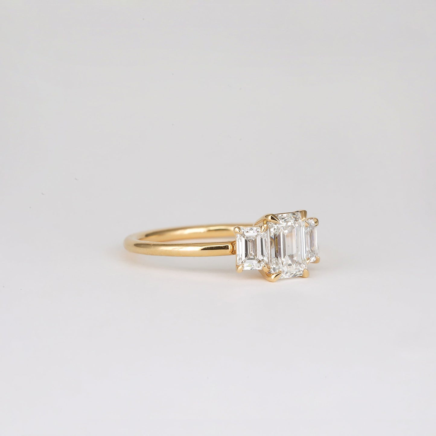 2 CT Emerald Pave Moissanite Engagement Ring