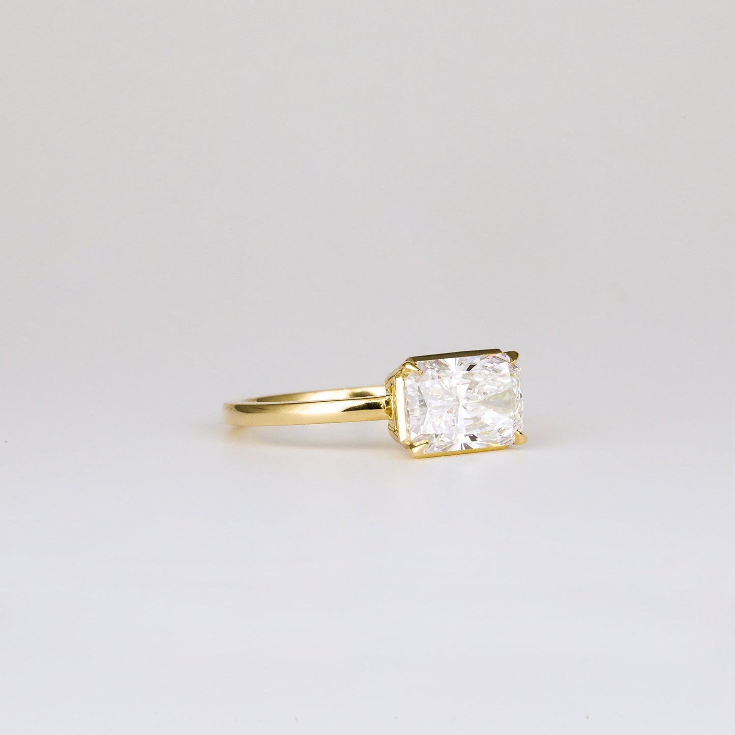 2 CT Emerald Pave Moissanite Engagement Ring