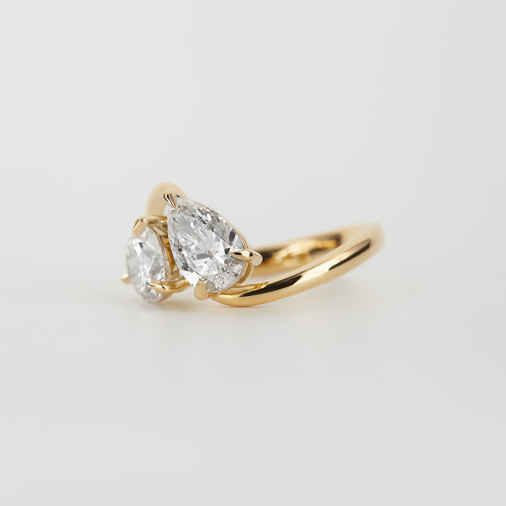 2 CT Emerald Pave Moissanite Engagement Ring