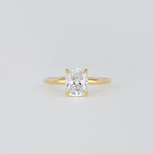 2 CT Emerald Pave Moissanite Engagement Ring