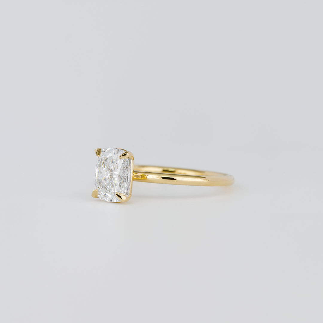 2 CT Emerald Pave Moissanite Engagement Ring