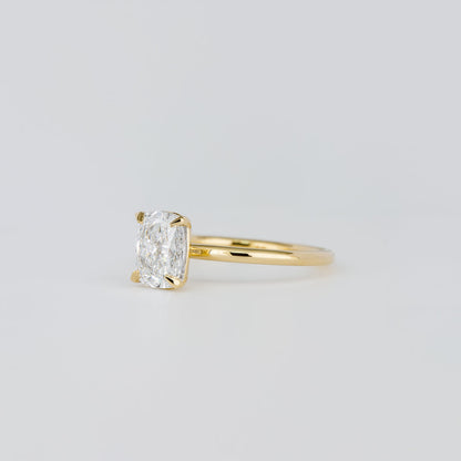 2 CT Emerald Pave Moissanite Engagement Ring