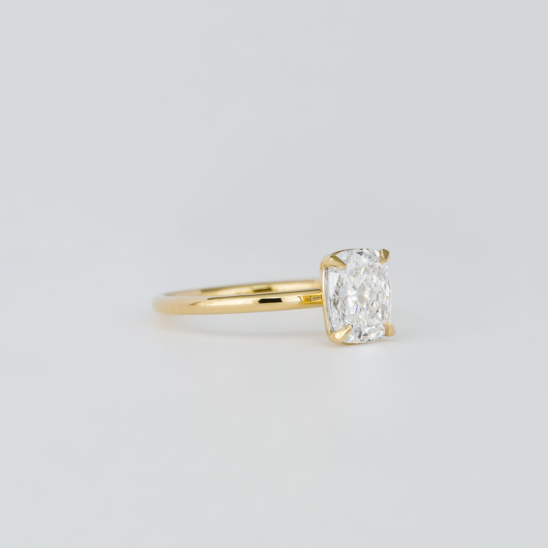 2 CT Emerald Pave Moissanite Engagement Ring