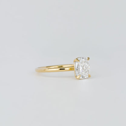 2 CT Emerald Pave Moissanite Engagement Ring