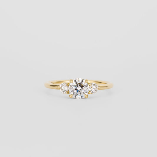 2 CT Emerald Pave Moissanite Engagement Ring