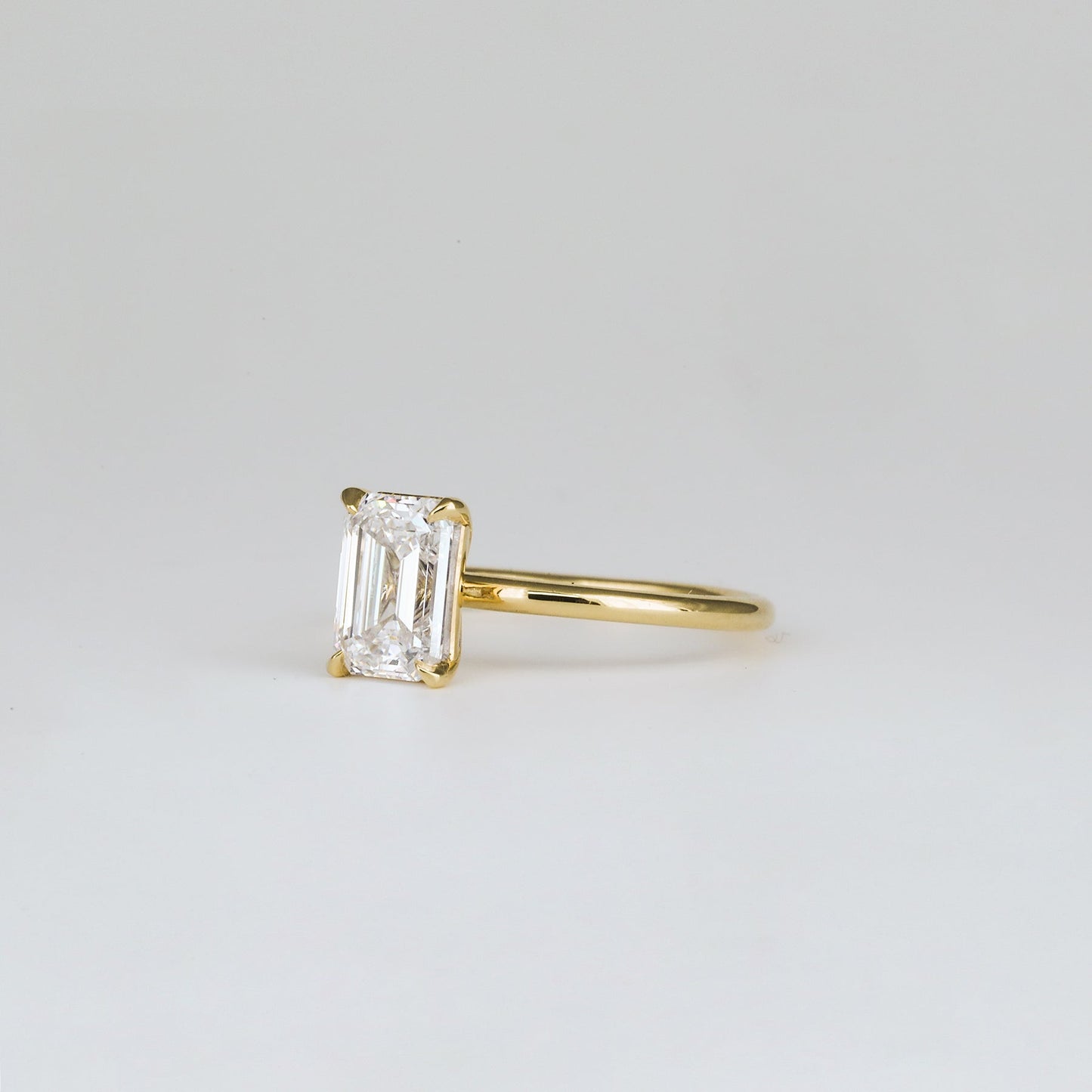 2 CT Emerald Pave Moissanite Engagement Ring