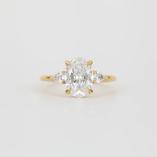 2 CT Emerald Pave Moissanite Engagement Ring