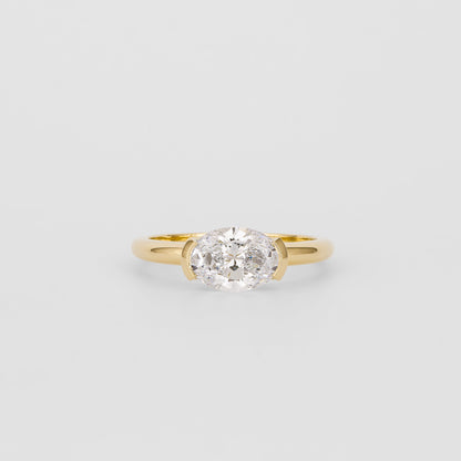2 CT Emerald Pave Moissanite Engagement Ring