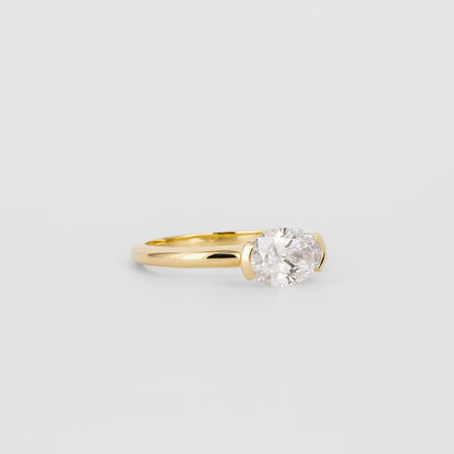 2 CT Emerald Pave Moissanite Engagement Ring