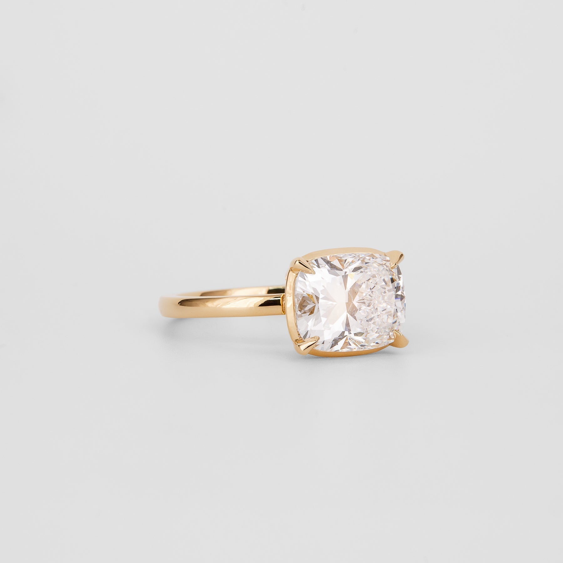 2 CT Emerald Pave Moissanite Engagement Ring