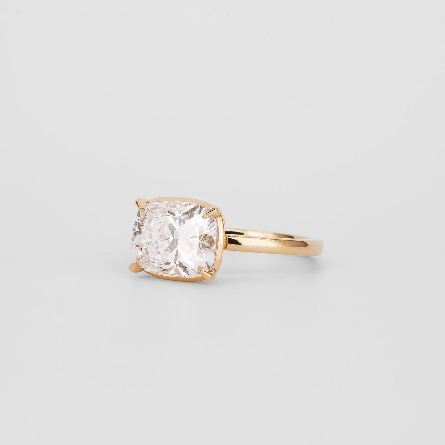 2 CT Emerald Pave Moissanite Engagement Ring