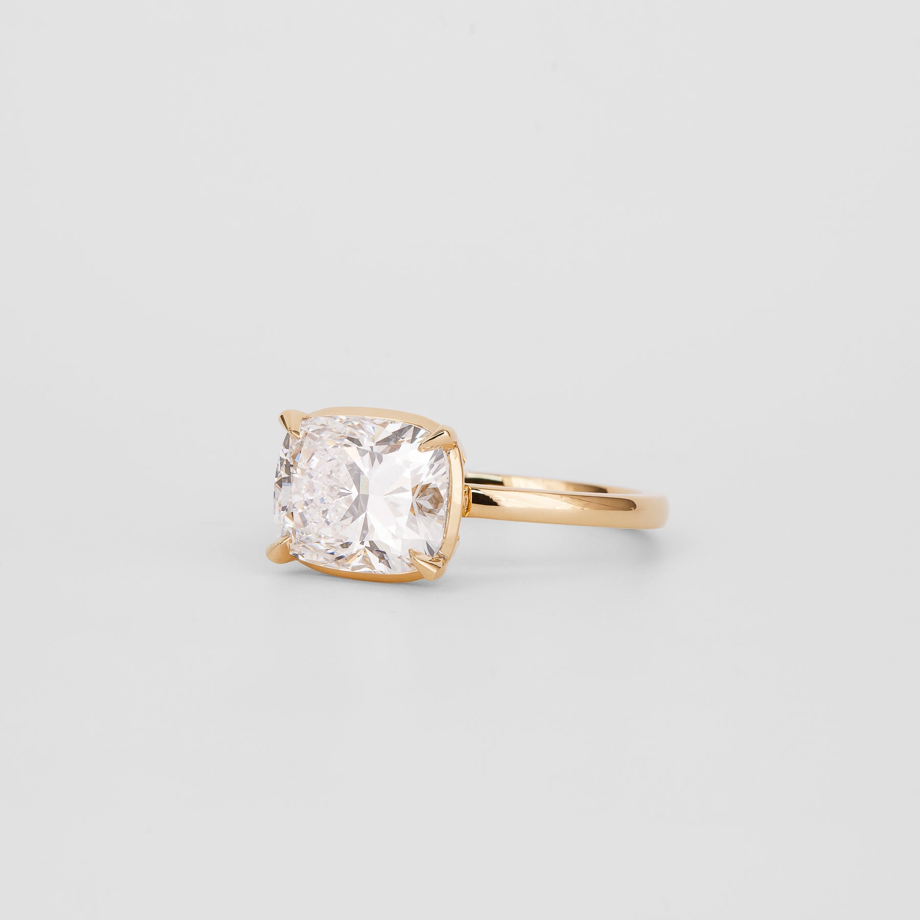 2 CT Emerald Pave Moissanite Engagement Ring