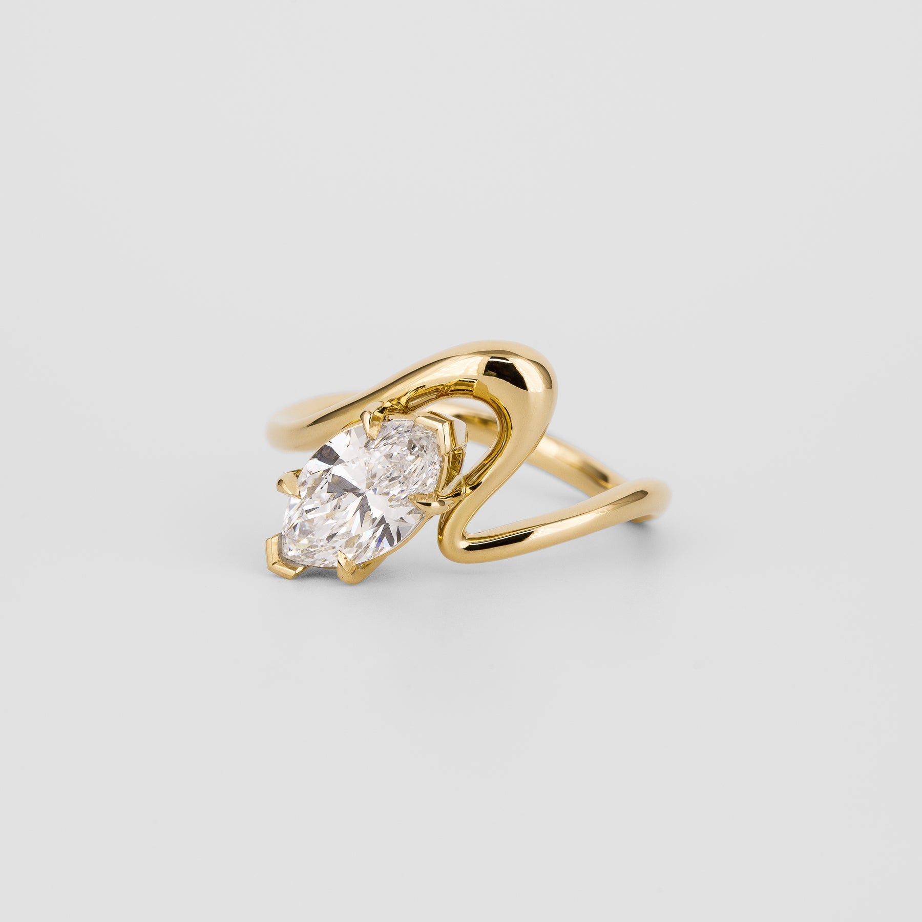 2 CT Emerald Pave Moissanite Engagement Ring