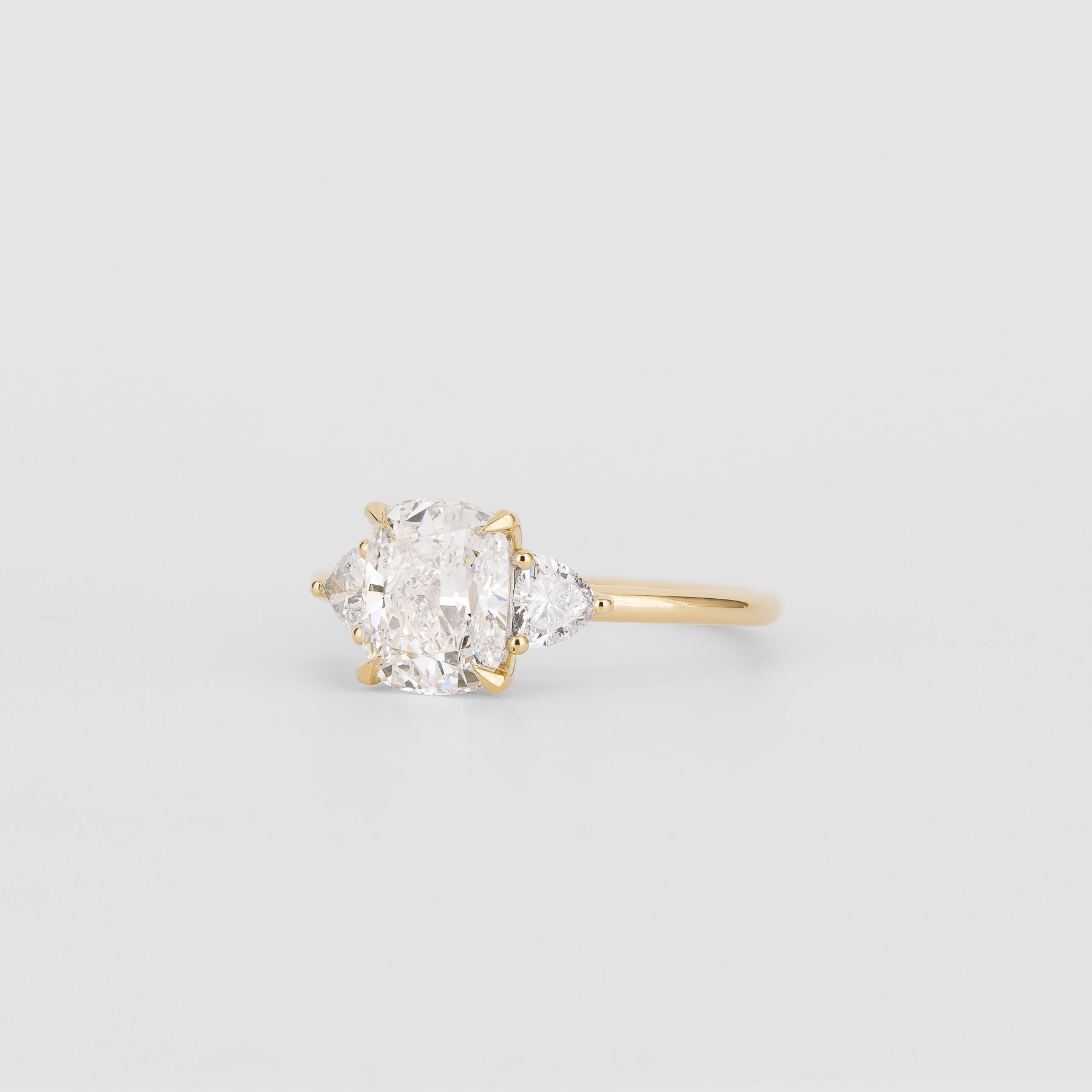 2 CT Emerald Pave Moissanite Engagement Ring