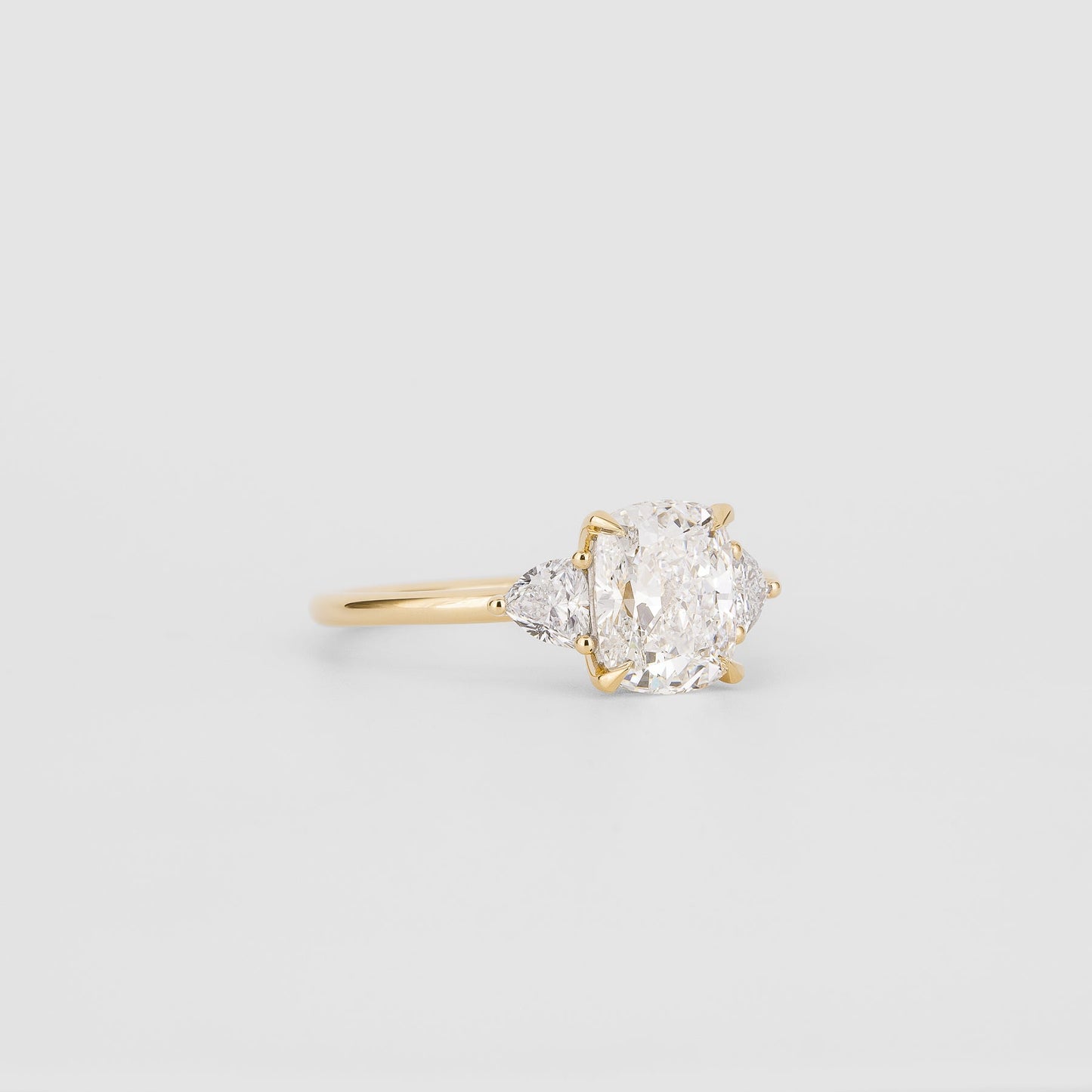 2 CT Emerald Pave Moissanite Engagement Ring