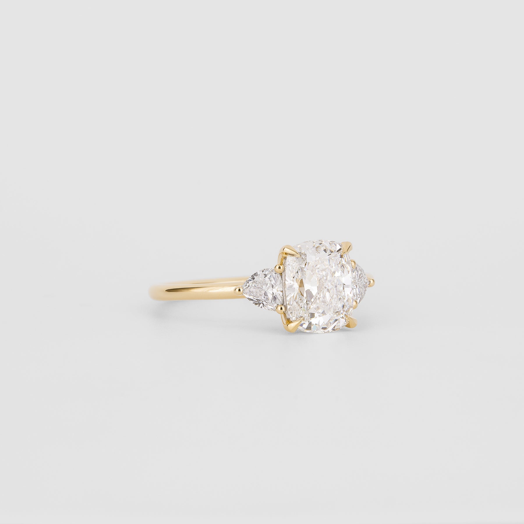 2 CT Emerald Pave Moissanite Engagement Ring