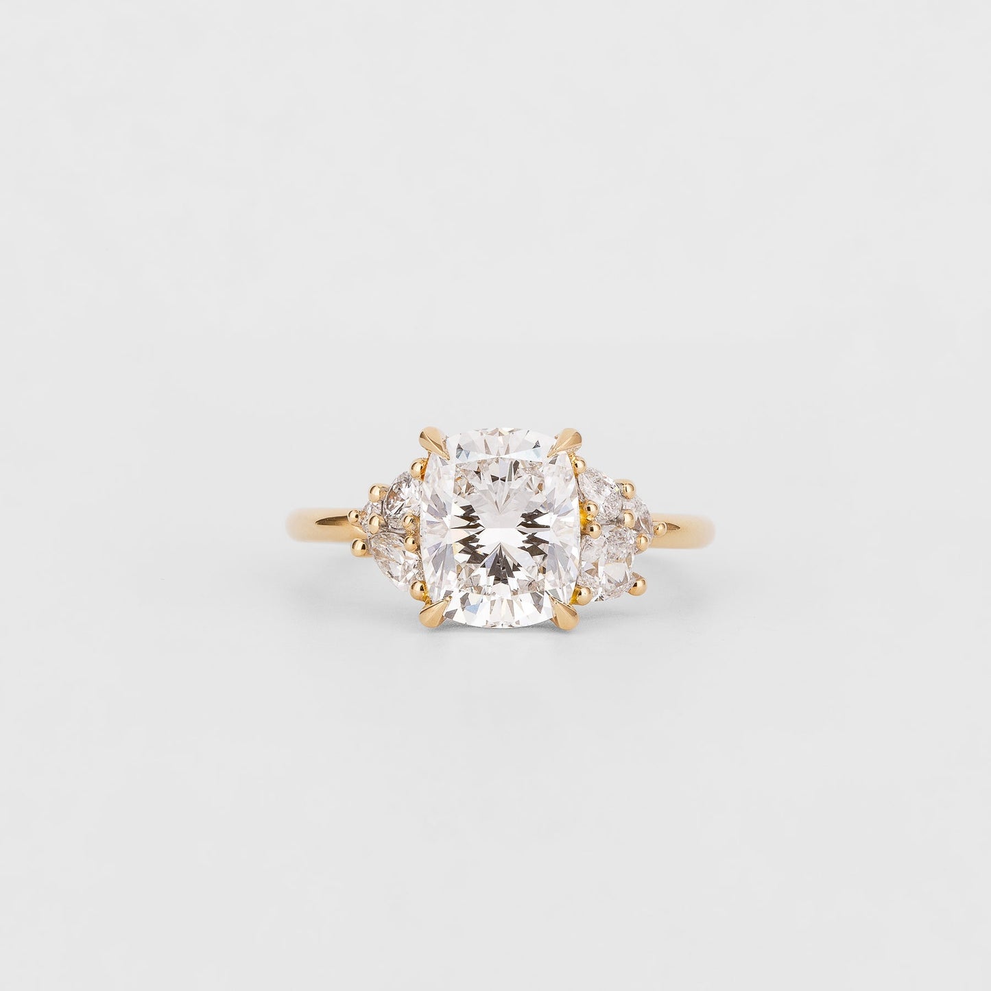 2 CT Emerald Pave Moissanite Engagement Ring