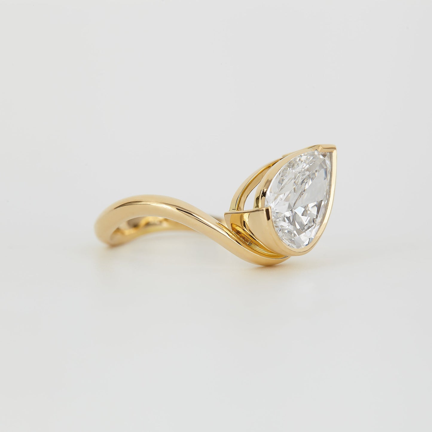 2 CT Emerald Pave Moissanite Engagement Ring