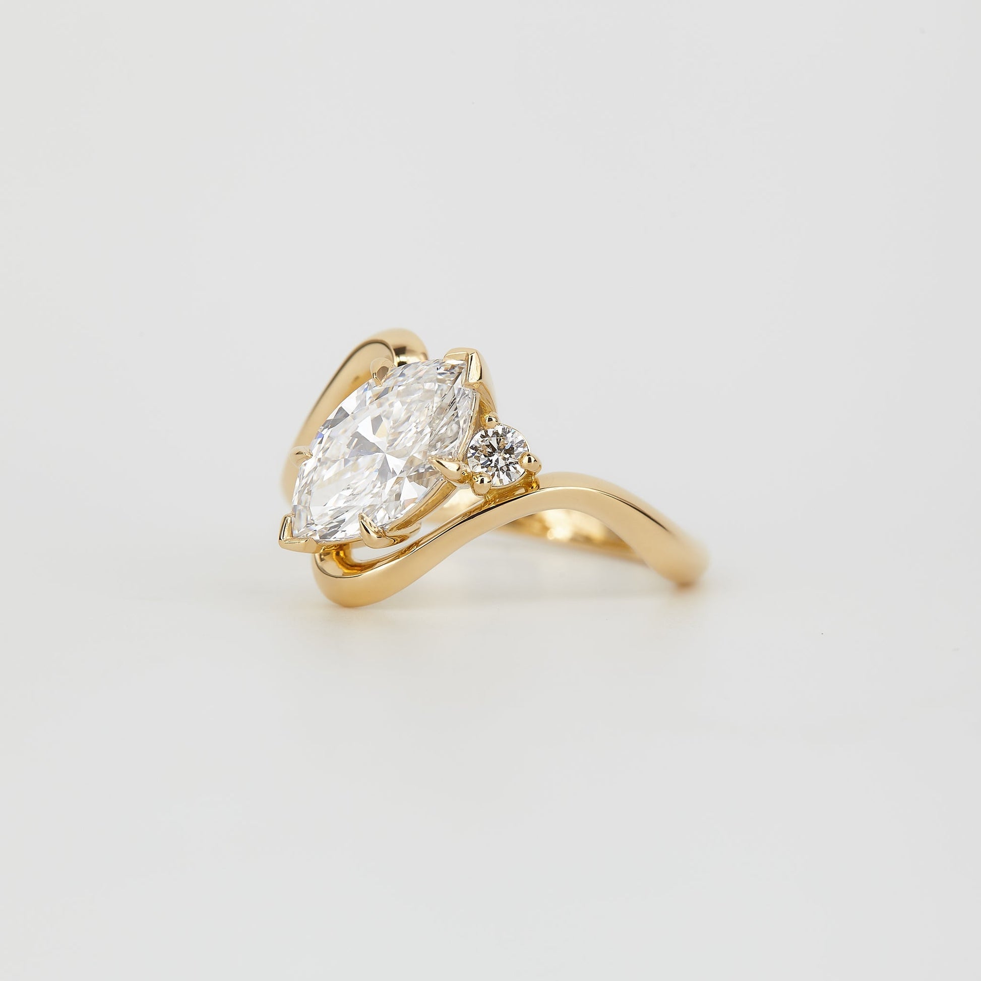 2 CT Emerald Pave Moissanite Engagement Ring