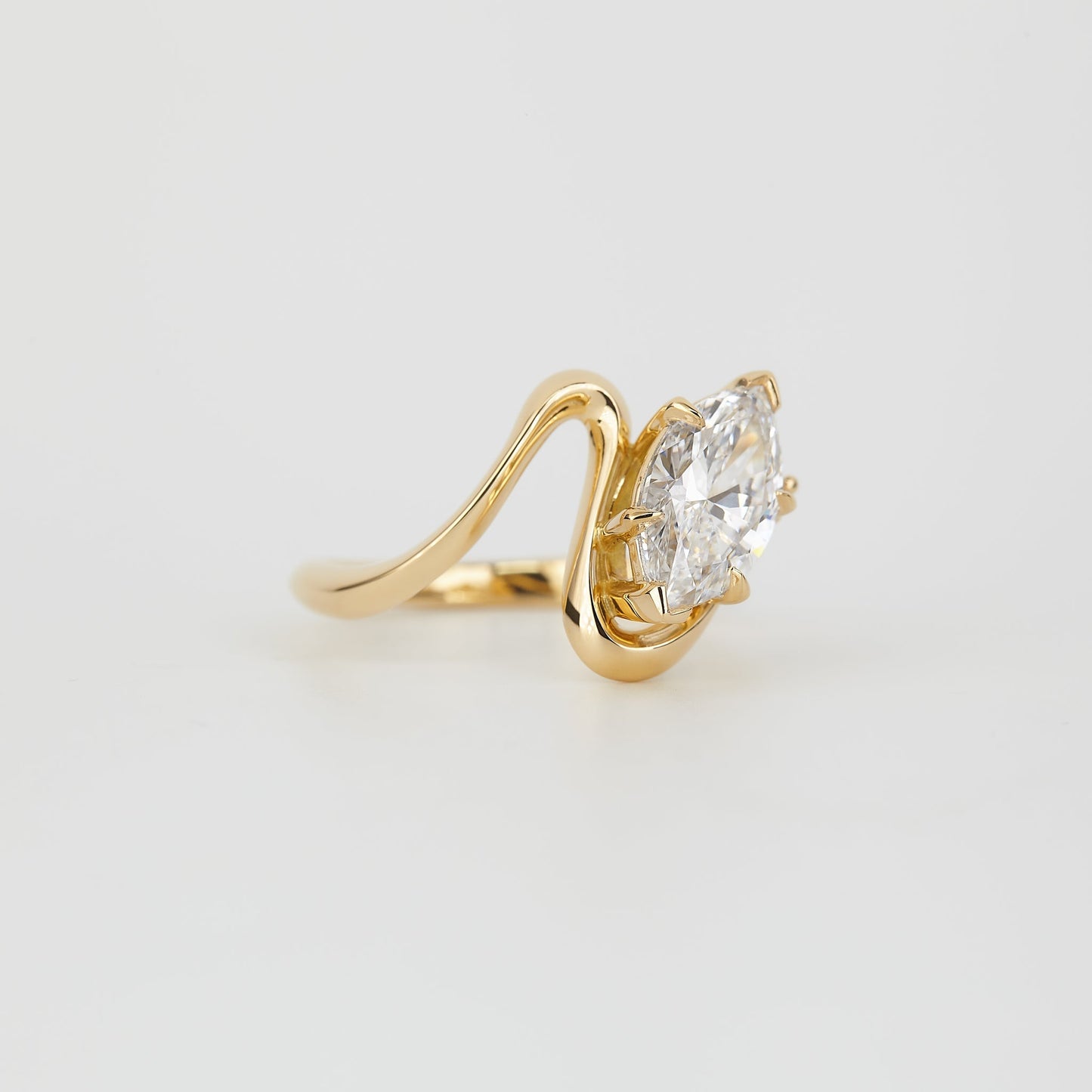 2 CT Emerald Pave Moissanite Engagement Ring