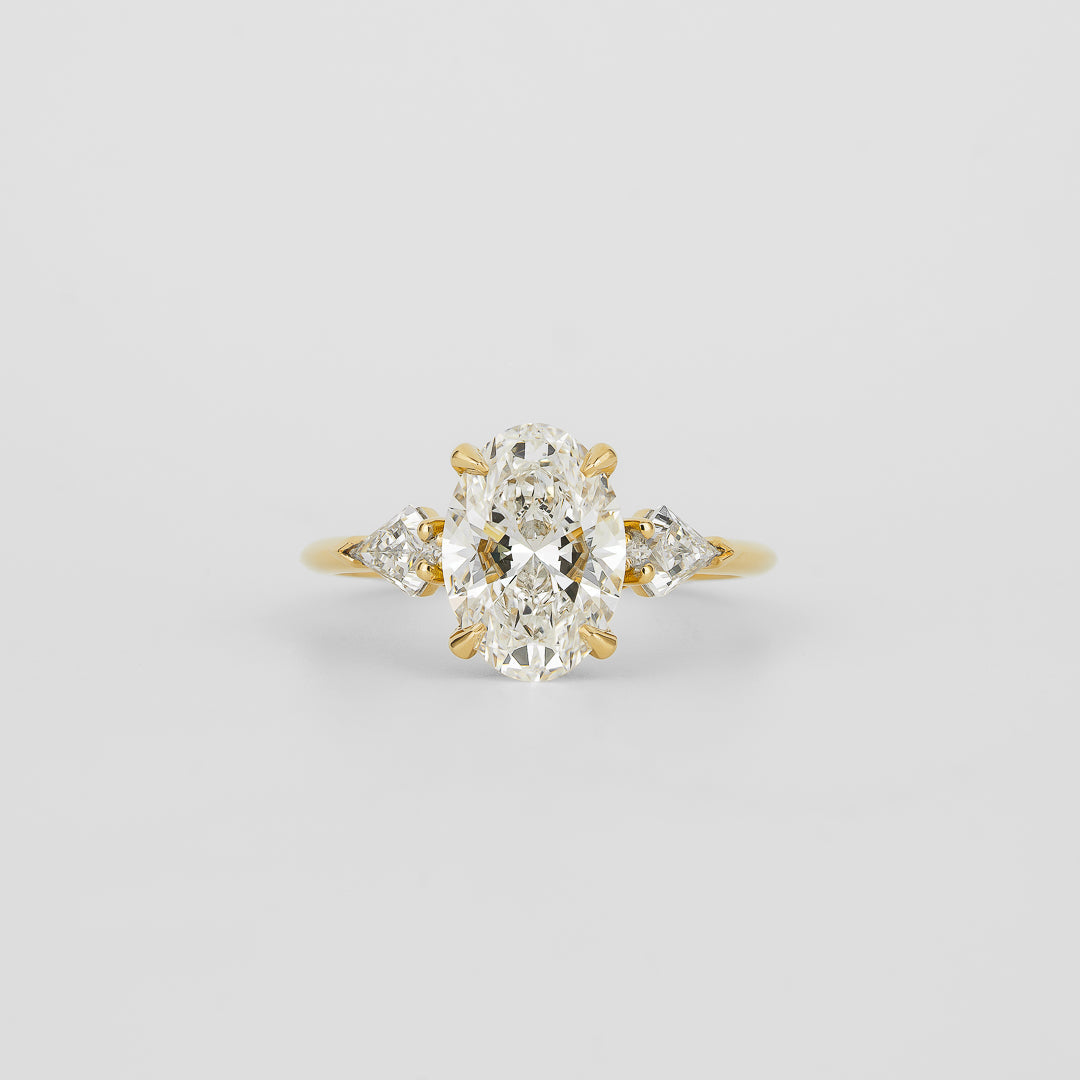 2 CT Emerald Pave Moissanite Engagement Ring