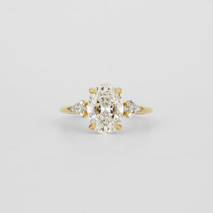 2 CT Emerald Pave Moissanite Engagement Ring