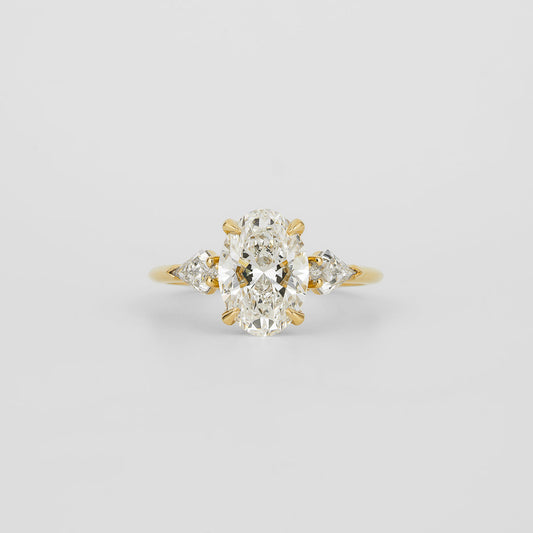 2 CT Emerald Pave Moissanite Engagement Ring