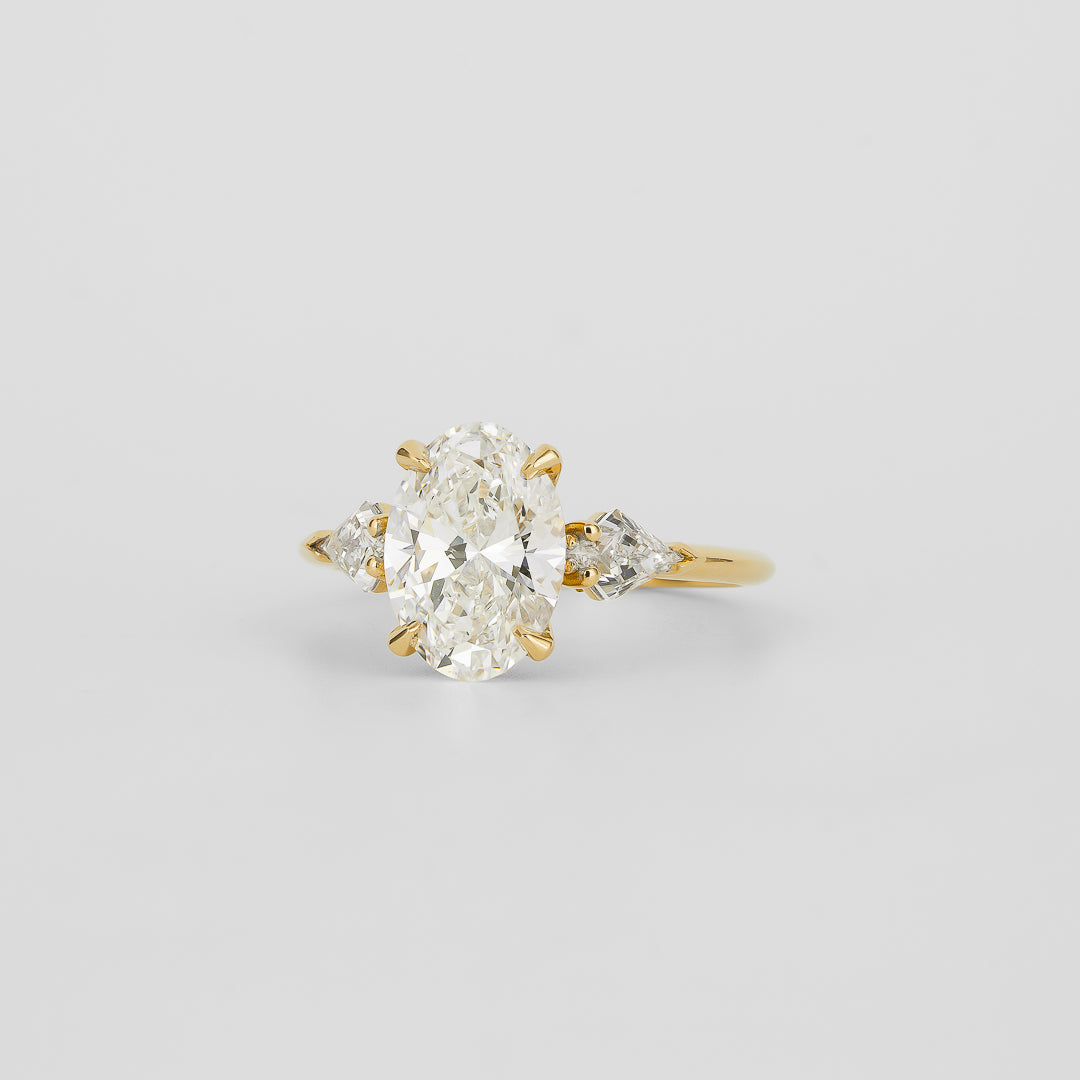2 CT Emerald Pave Moissanite Engagement Ring