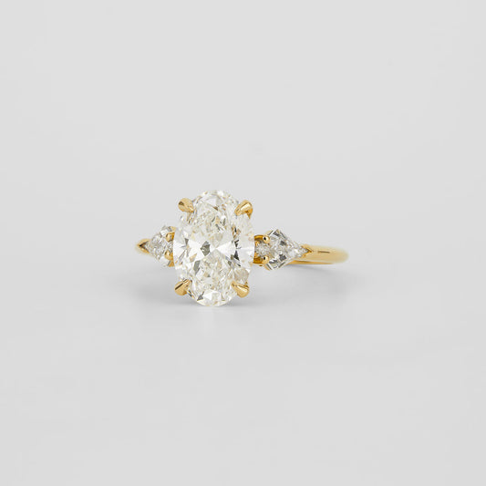 2 CT Emerald Pave Moissanite Engagement Ring