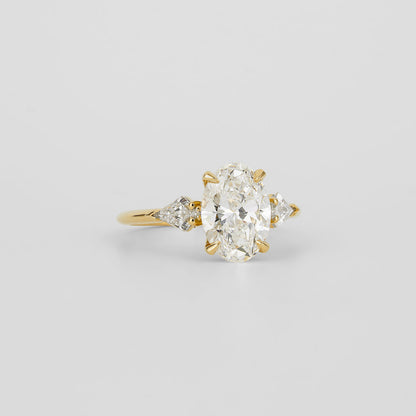 2 CT Emerald Pave Moissanite Engagement Ring