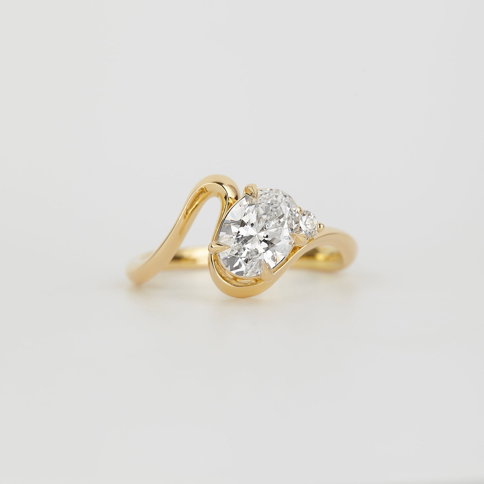 2 CT Emerald Pave Moissanite Engagement Ring