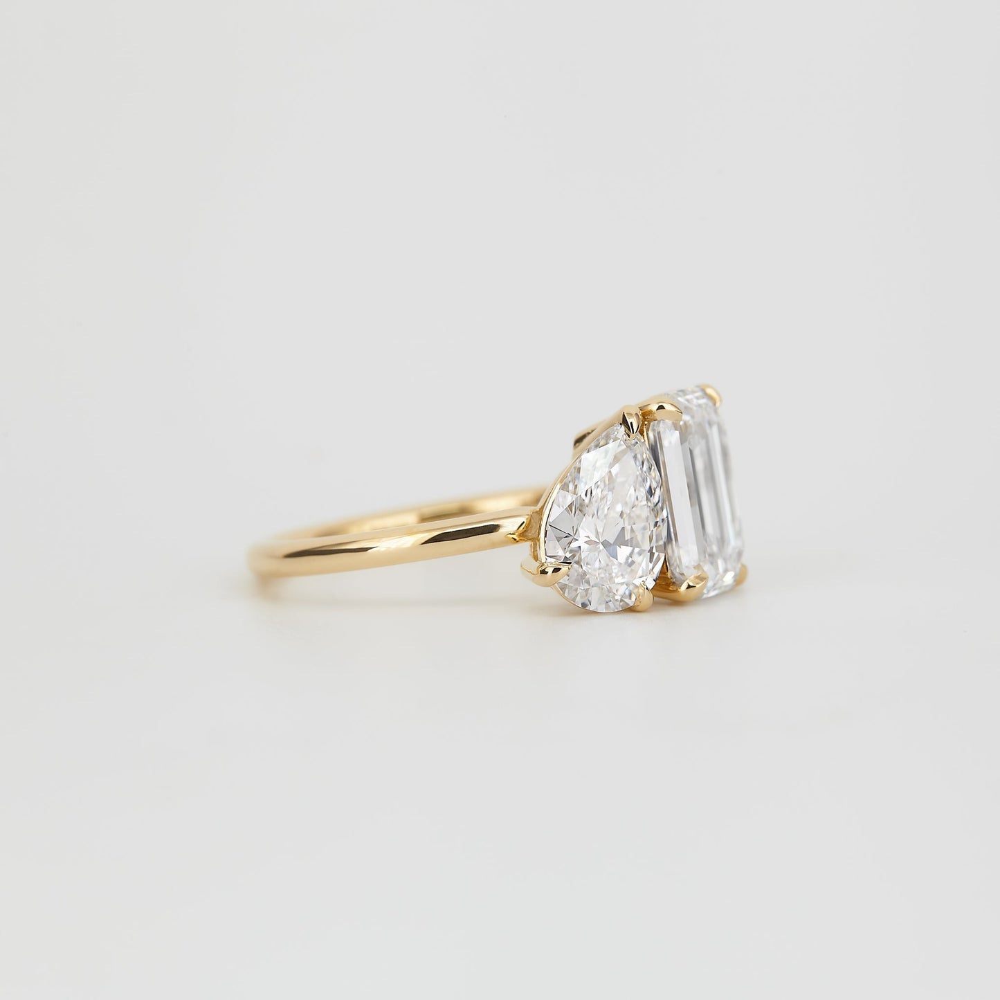 2 CT Emerald Pave Moissanite Engagement Ring