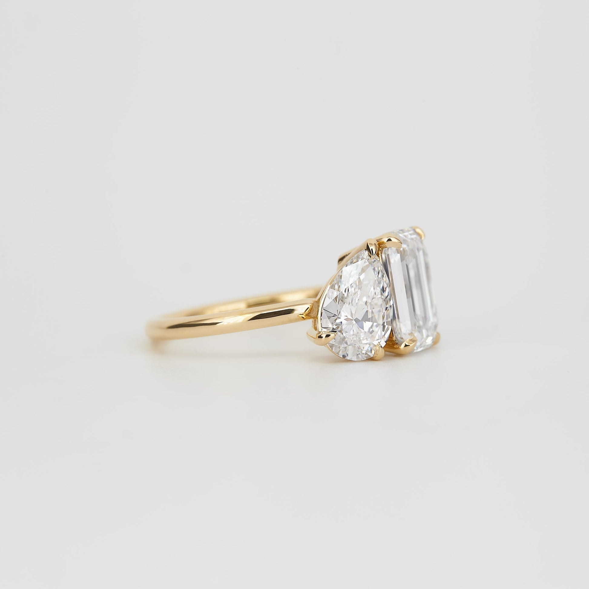 2 CT Emerald Pave Moissanite Engagement Ring