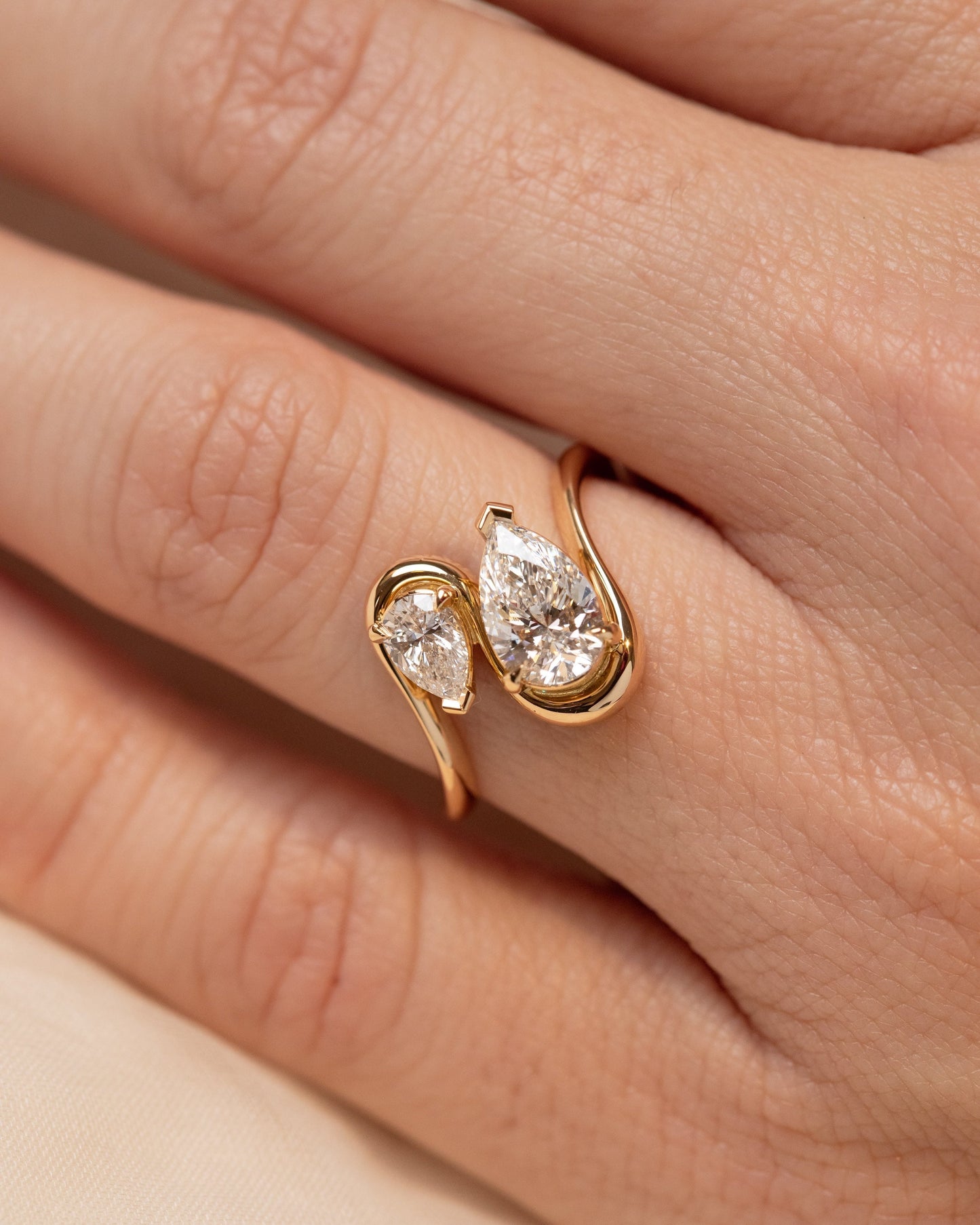 2 CT Emerald Pave Moissanite Engagement Ring