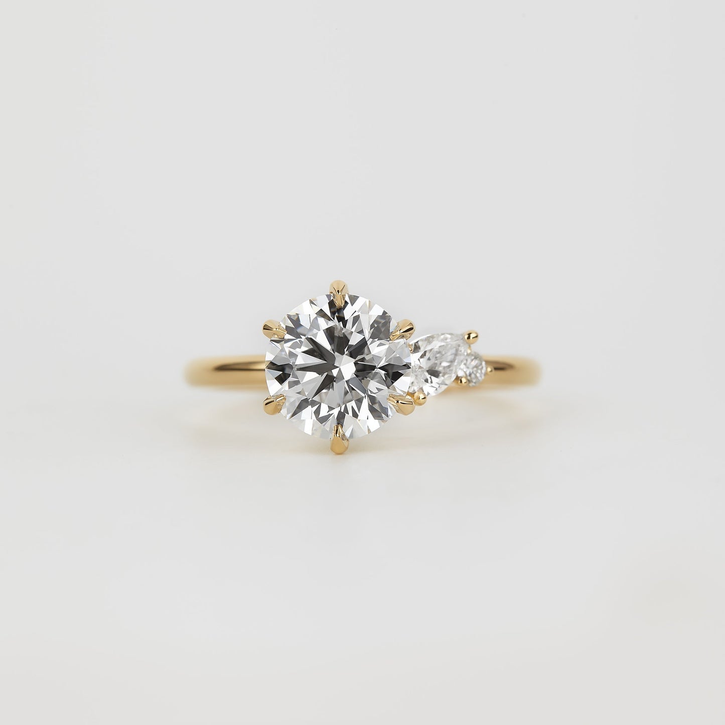 2 CT Emerald Pave Moissanite Engagement Ring
