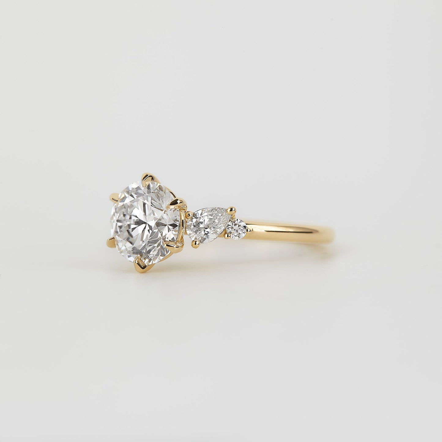 2 CT Emerald Pave Moissanite Engagement Ring