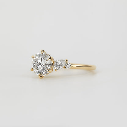 2 CT Emerald Pave Moissanite Engagement Ring