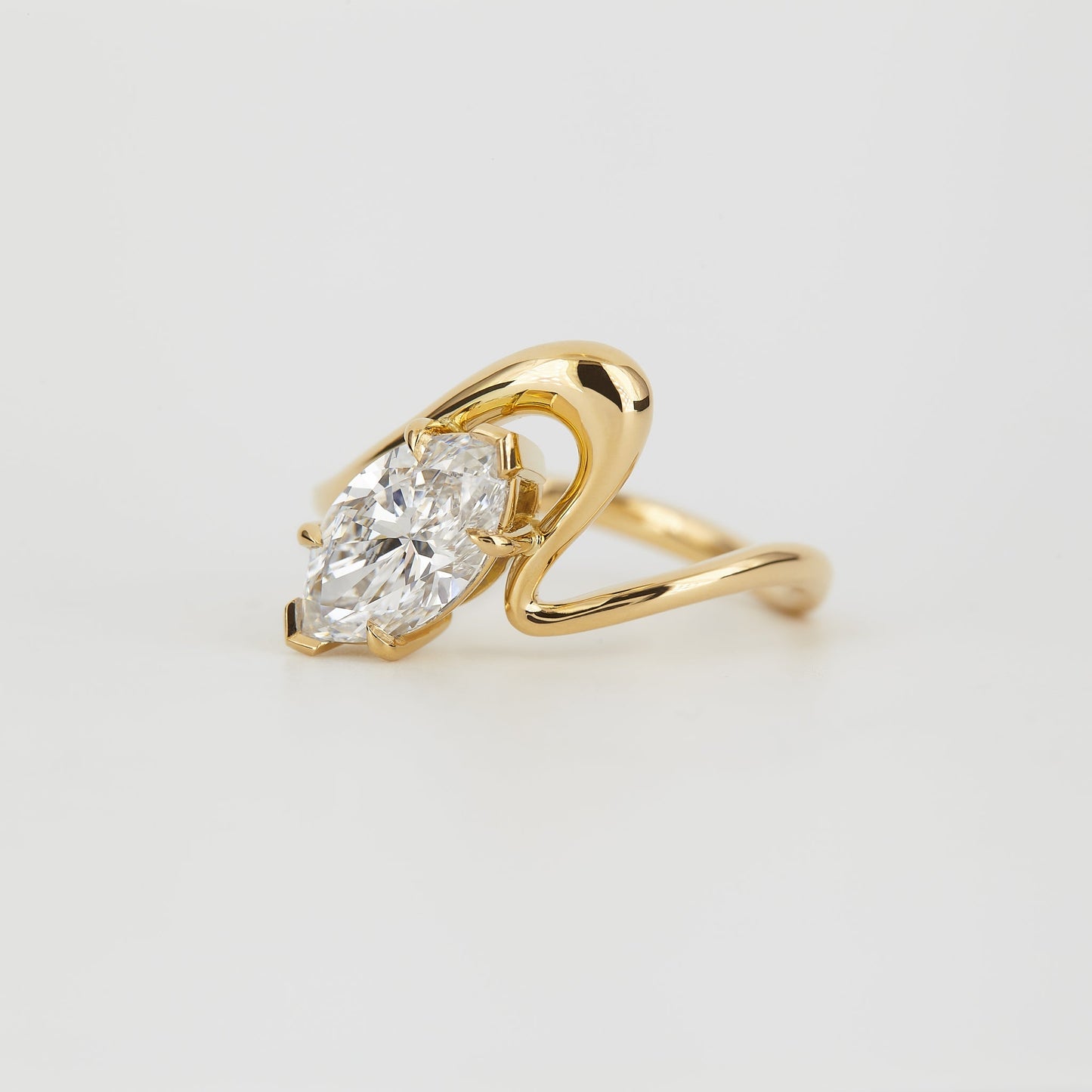 2 CT Emerald Pave Moissanite Engagement Ring
