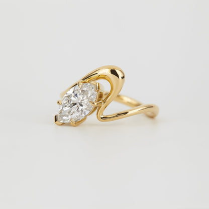 2 CT Emerald Pave Moissanite Engagement Ring