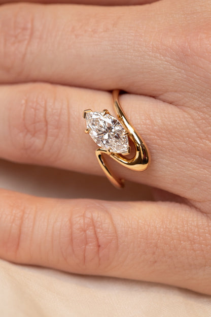 2 CT Emerald Pave Moissanite Engagement Ring