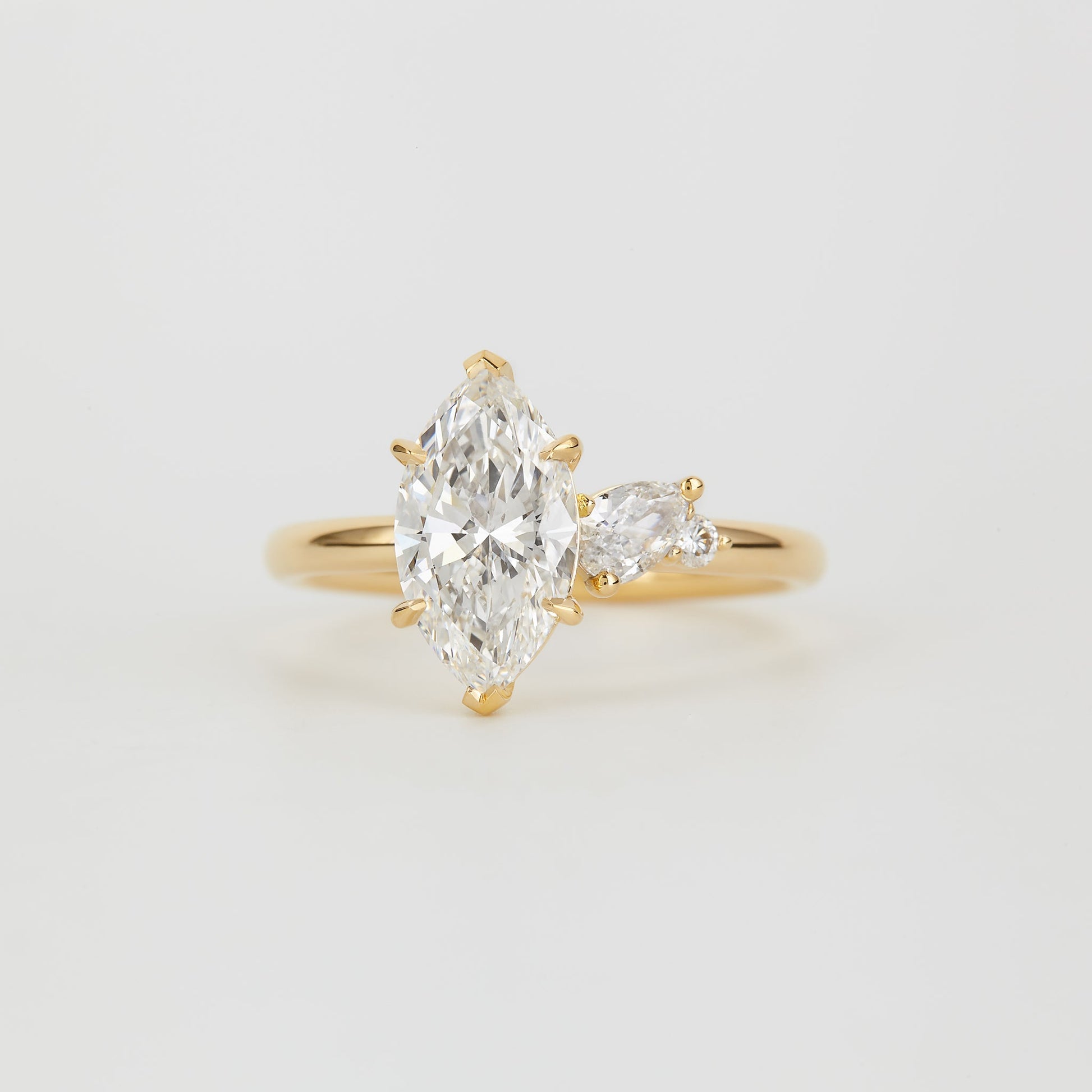 2 CT Emerald Pave Moissanite Engagement Ring