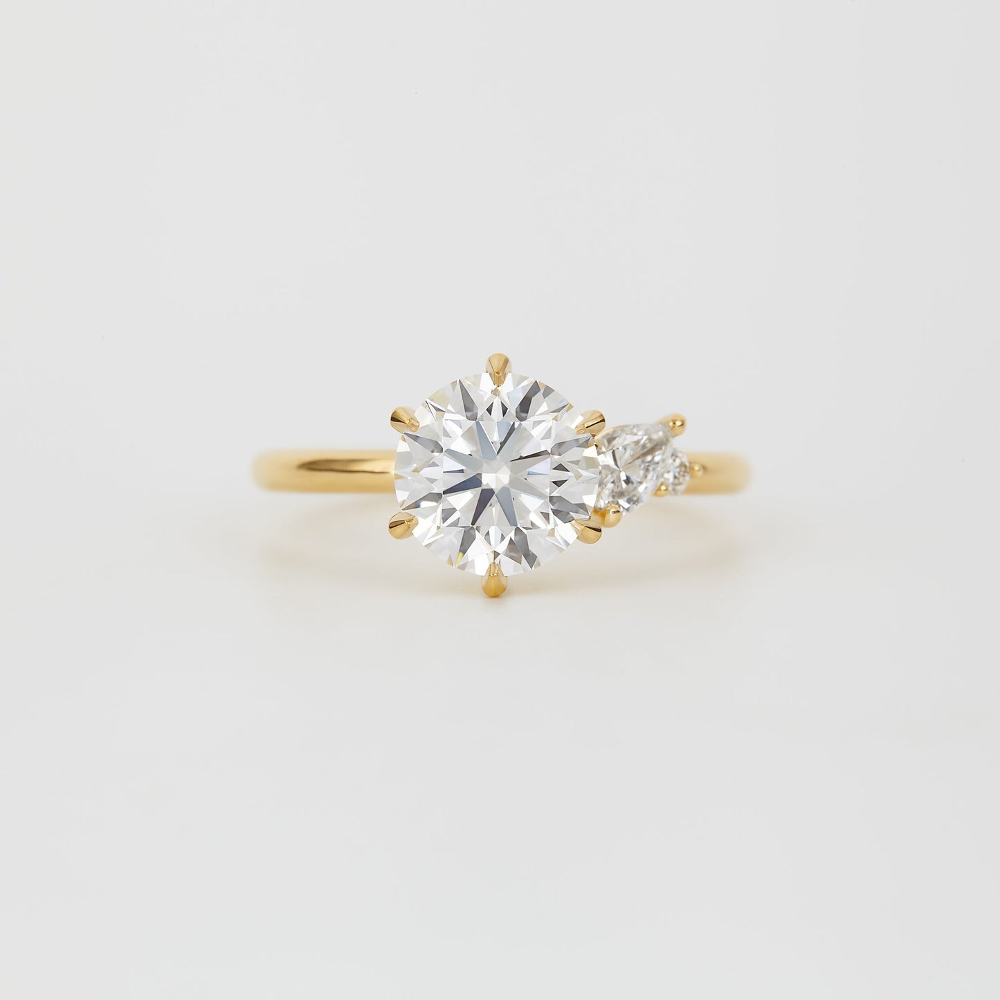2 CT Emerald Pave Moissanite Engagement Ring