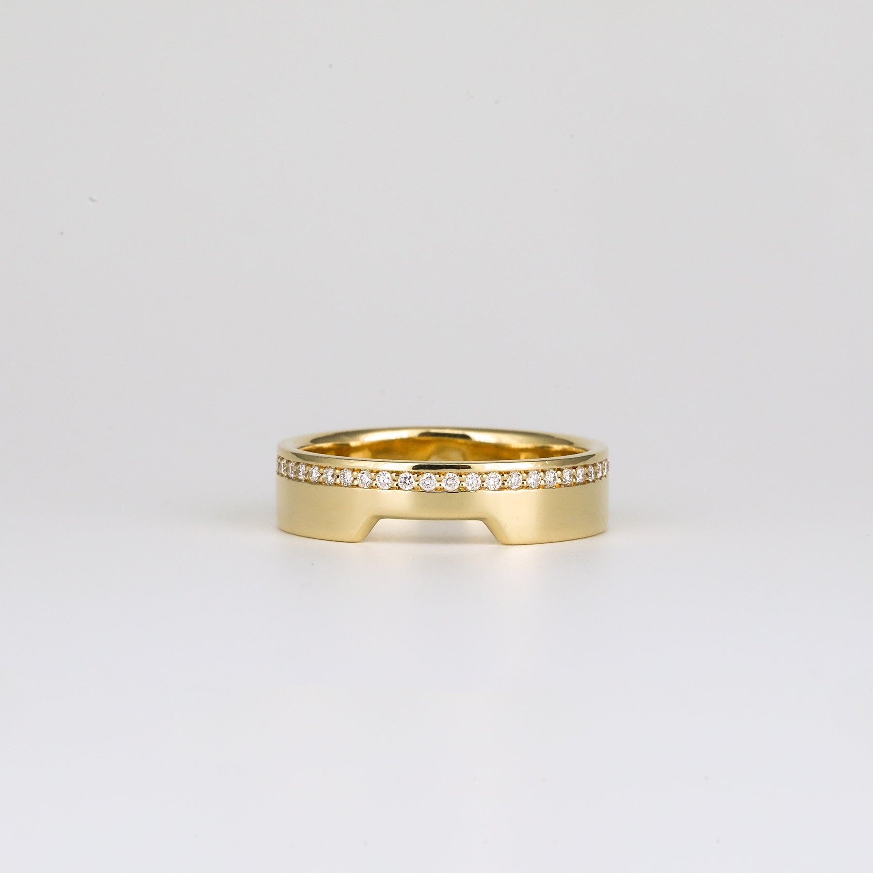 0.35 TCW Round Diamond Curved Pave DEF/VVS Lab Grown Wedding Band
