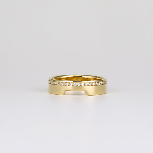 0.35 TCW Round Diamond Curved Pave DEF/VVS Lab Grown Wedding Band