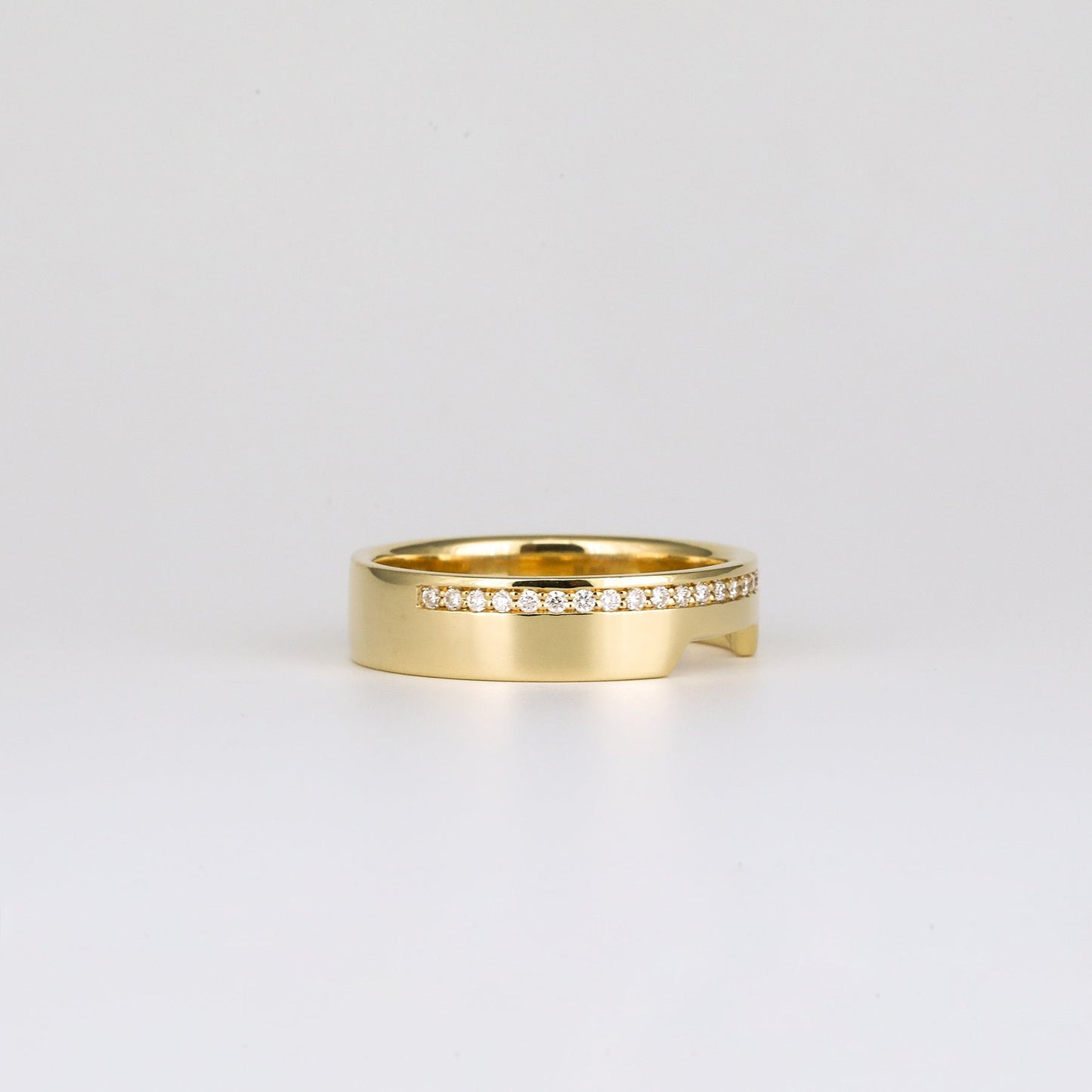 0.35 TCW Round Diamond Curved Pave DEF/VVS Lab Grown Wedding Band