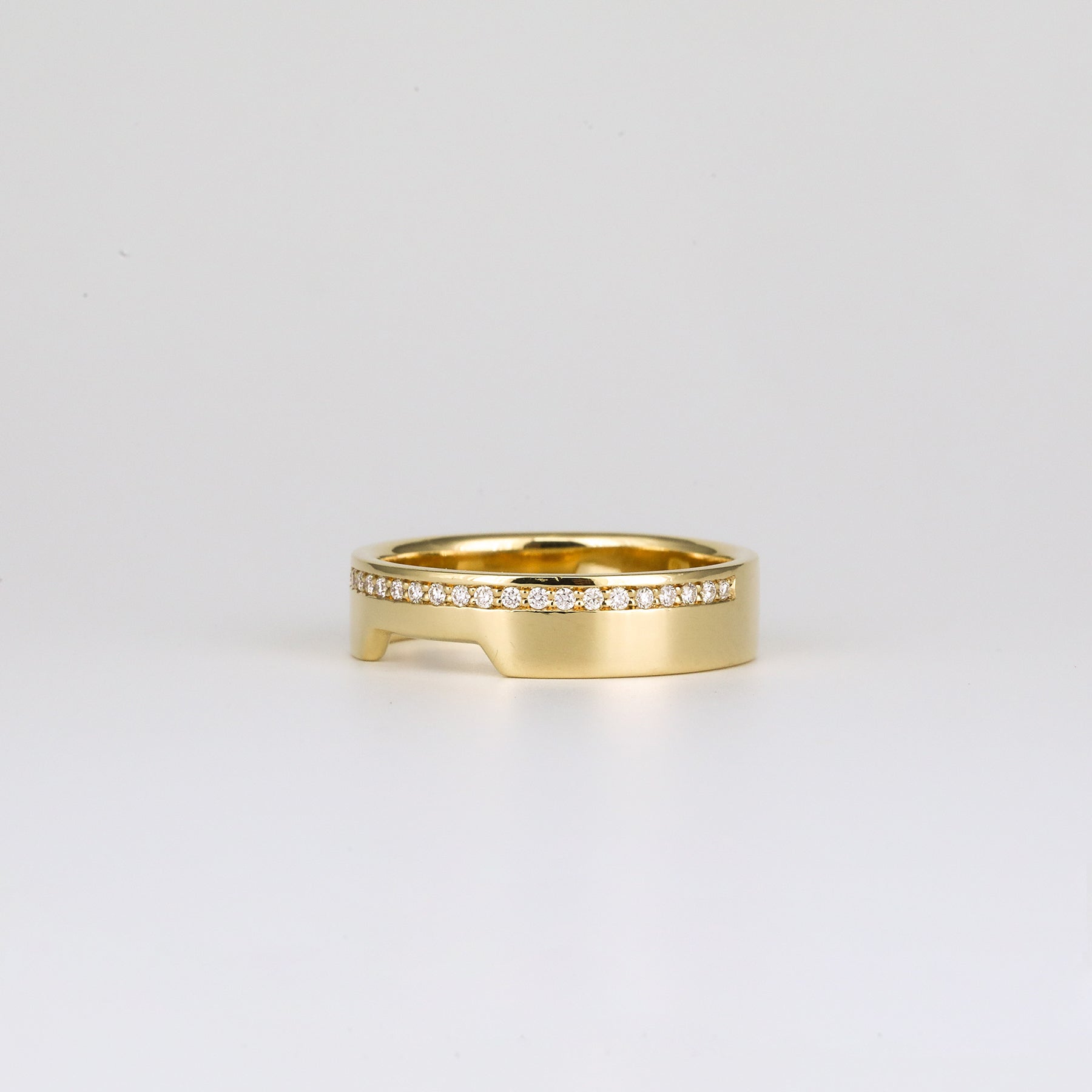 0.35 TCW Round Diamond Curved Pave DEF/VVS Lab Grown Wedding Band