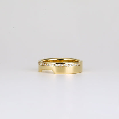 0.35 TCW Round Diamond Curved Pave DEF/VVS Lab Grown Wedding Band