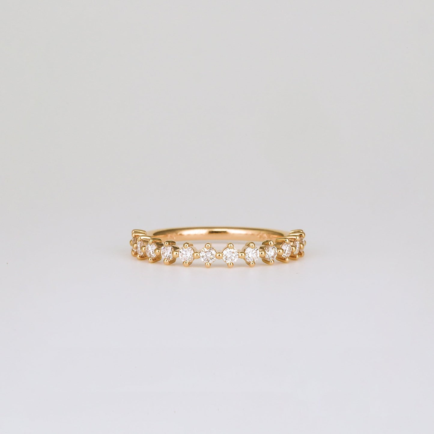 0.35 TCW Round Diamond Curved Pave DEF/VVS Lab Grown Wedding Band