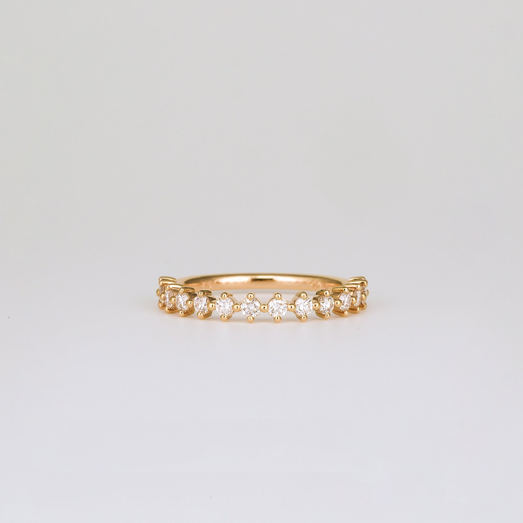 0.35 TCW Round Diamond Curved Pave DEF/VVS Lab Grown Wedding Band