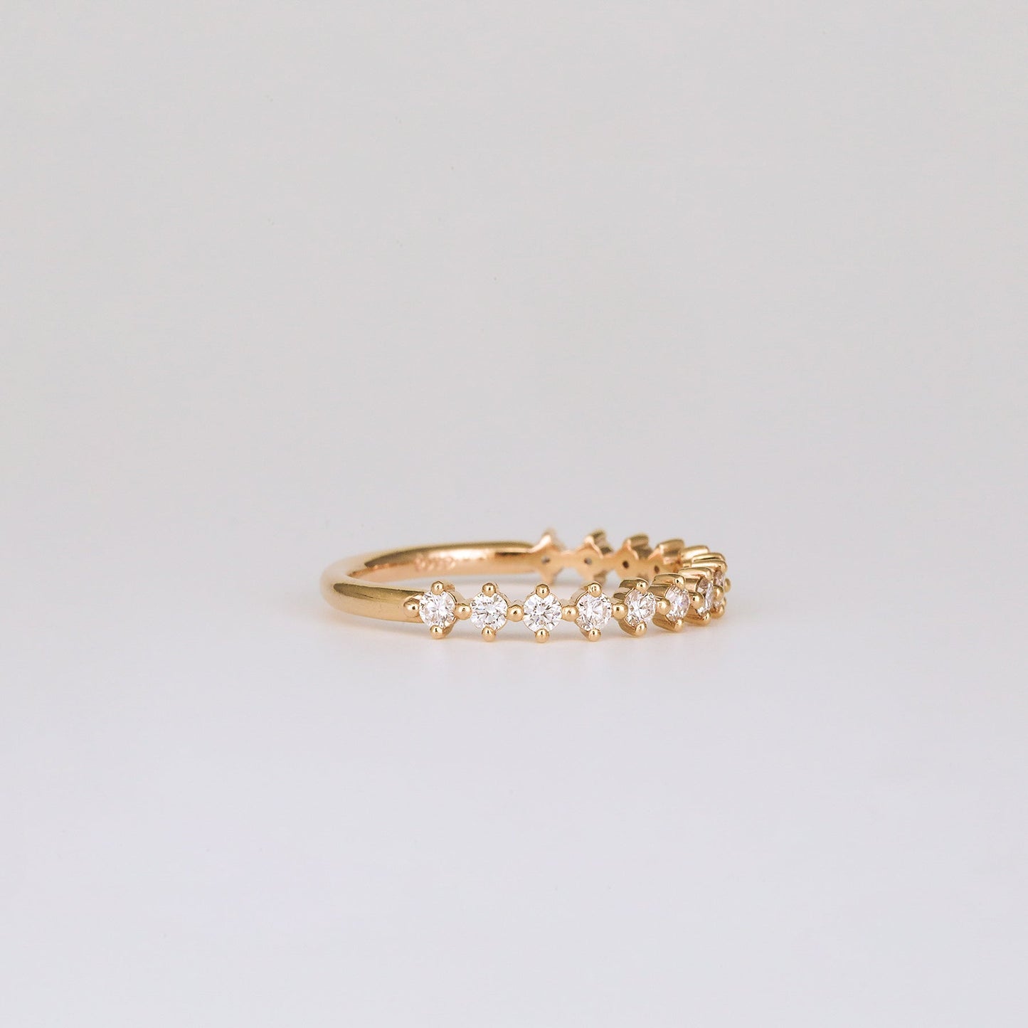0.35 TCW Round Diamond Curved Pave DEF/VVS Lab Grown Wedding Band